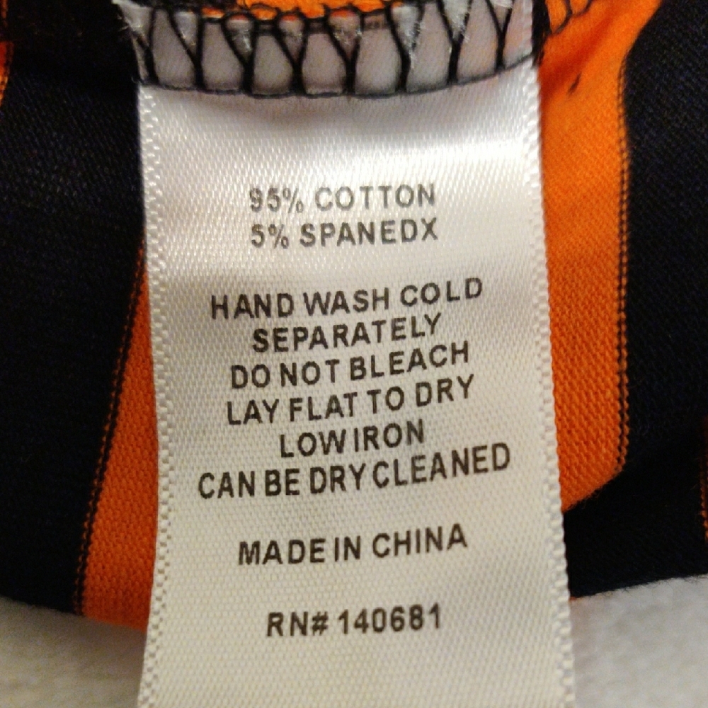 Unique Vintage Orange and Black Striped Tee - Picture 6 of 12